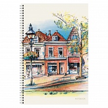 Тетрадь спираль  96л  А4 клетка Cozy streets Канц-Эксмо, ТСБ4964937