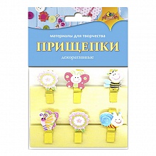 Декоративный элемент Прищепка 6шт Дружная семейка КТС-ПРО, С3574-06