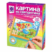 Набор для творчества Картина из серпантина На велосипеде в лето Фантазер, 967068