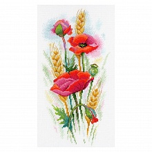 Набор для творчества Вышивание Маковое очарование 31х16см, Aquarelle А-021
