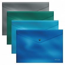 Папка-конверт с кнопкой А4 ассорти Glossy Ice Metallic Erich Krause, 50319