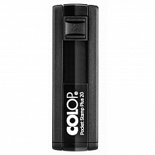 Оснастка для штампа 38х14мм карманная синий, корпус черный Colop POCKET STAMP 20 Plus black