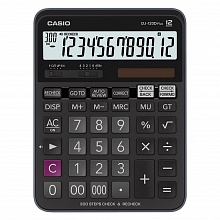 Калькулятор настольный 12 разрядов CASIO черный DJ-120DPLUS-W-EP