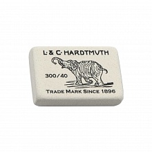 Ластик 35,5х23х8мм черно-белый Koh-I-Noor Elephant 300/40