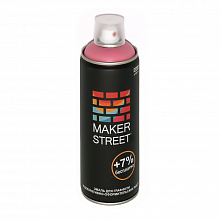 Краска эмаль для граффити 400мл розовый матовый, в аэрозоле MAKERSTREET MS400 302