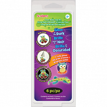 Пластика 6 цв 28г Sculpey Glow in the dark светится в темноте K3 6110
