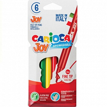 Фломастеры  6 цветов Carioca Joy Superwashable 40613/40549