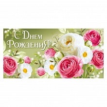 Открытка конверт для денег С Днем рождения! ИП 38.237.00