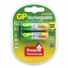 Аккумуляторная батарея GP R6 AA Ni-Mh 2700mAh BL2 (цена за 2шт) 270AAHC/R6