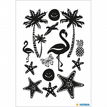 Наклейки Пляж Classic черно-белые HERMA TATTOO, 15169