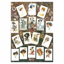 Карта для декупажа 50х70см Ladies Hat/Дамские шляпки FINMARK, NS009