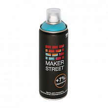 Краска эмаль для граффити 400мл голубой матовый, в аэрозоле MAKERSTREET MS400 605