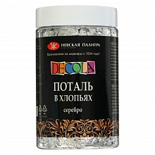 Поталь в хлопьях 3гр серебро имитация Decola 206421740