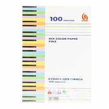 Бумага для офисной техники цветная А4 80г/м2 100л 4 цвета пастель ЛОРОШ 44904/БЦ-М4-100