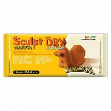 Глина 1000гр терракотовая Sculpt Dry MUNGYO, MGMT1000