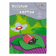 Картон 6цв 6л А4 двусторонний мелованный с рисунком в папке Горошек КТС-ПРО, С0151-02