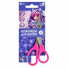 Ножницы детские 13,5см Девушка с барсом Феникс, 61425