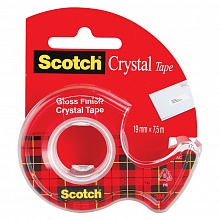 Клейкая лента с диспенсером 19ммх7,5м 6-1975D 3M Scotch Crystal, 7100093859 