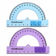 Транспортир пластиковый 180° 10см ассорти Standard Erich Krause, 52985