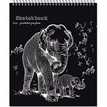 Блокнот для зарисовок 170х200мм 8л Sketcbook для граттографии Полином
