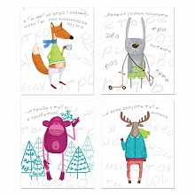 Тетрадь  48л клетка ассорти Из жизни звериков Полином, 2800               