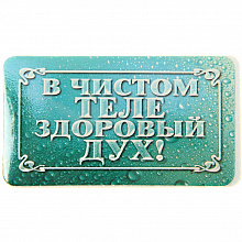 Полотенце прессованное В чистом теле здоровый дух 28х60см хлопок 752220