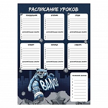 Расписание уроков А3 Крутой гризли Феникс, 63557