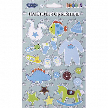 Наклейки Baby голубые объемные, 19шт., Decola 2765