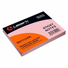 Блок самоклеящийся 76x101мм 100л розовая пастель LAMARK, SN1113-PK