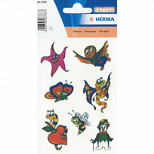 Наклейки Веселые зверята HERMA TATTOO 6786