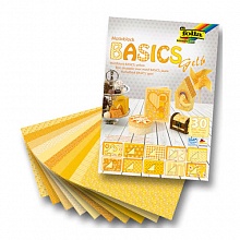 Цветная бумага 24х34см желтый Basic 80гр 30л FOLIA (цена за 1 лист), 46149