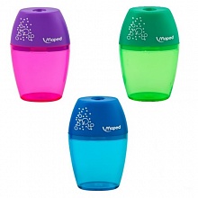 Точилка пластиковая 1 отверстие с контейнером, блистер MAPED Shaker 634753