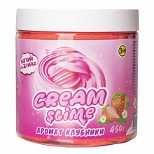 Слайм 450гр с ароматом клубники Cream-slime ВОЛШЕБНЫЙ МИР SF05-S