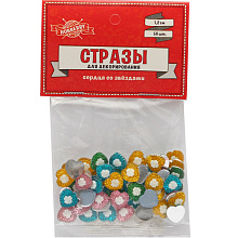 Стразы Сердца со звездами 1,2х1см 50шт Проф-Пресс TX-9099