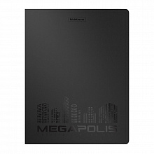 Папка на 2 кольца А4 пластик 24мм черная Megapolis Erich Krause, 50515