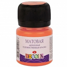 Краска акриловая матовая 20мл коралловая Decola 14326355