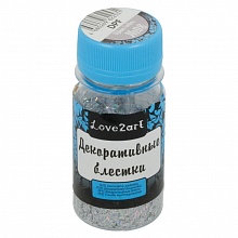 Блестки для декора 15г серебряный голографик Love2art DPF 08