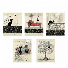 Тетрадь  48л клетка Багарт - Черная кошка премиум ПЗБМ, 028324