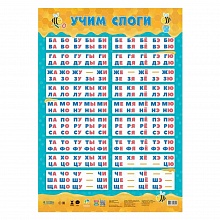 Плакат Учим слоги 45х64см ГЕОДОМ, 4607177456041