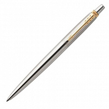 Ручка шариковая автоматическая 1мм синий PARKER Jotter Core K691 Stainless Steel GT M 1953182