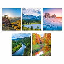 Тетрадь  48л клетка Пейзажи России ассорти Канц-Эксмо, ТК488363