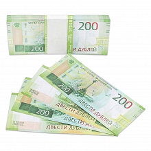 Сувенир Деньги шуточные 200 дублей на европодвесе, MILAND, 9-51-0019