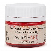 Краска акриловая  20мл красный средний Акрил-Арт ТАИР 0203033