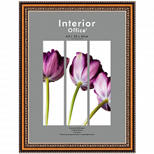Фоторамка пластиковая 30х40см Золото 786 со стеклом Interior Office Светосила, 5-07445