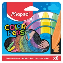 Мел цветной 6 штук прямоугольные MAPED Color Peps 936010