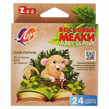 Мелки восковые 24 цвета шестигранные d=90мм ZOO Луч 12С866-08
