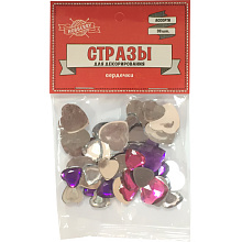 Стразы Сердечки 2х1,5см 36шт Проф-Пресс TX-9103