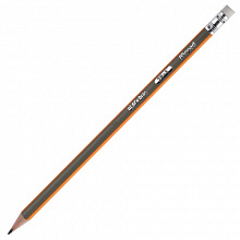 Карандаш чернографитный  2H с ластиком трехгранный MAPED Black Peps 851723