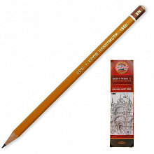 Карандаш чернографитный  2H без ластика шестигранный Koh-i-Noor 1500 