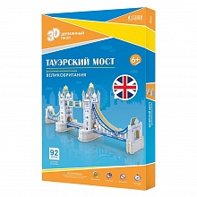 Пазл деревянный 3D Тауэрский мост 23,5х37,5см ГЕОДОМ, 4607177454917